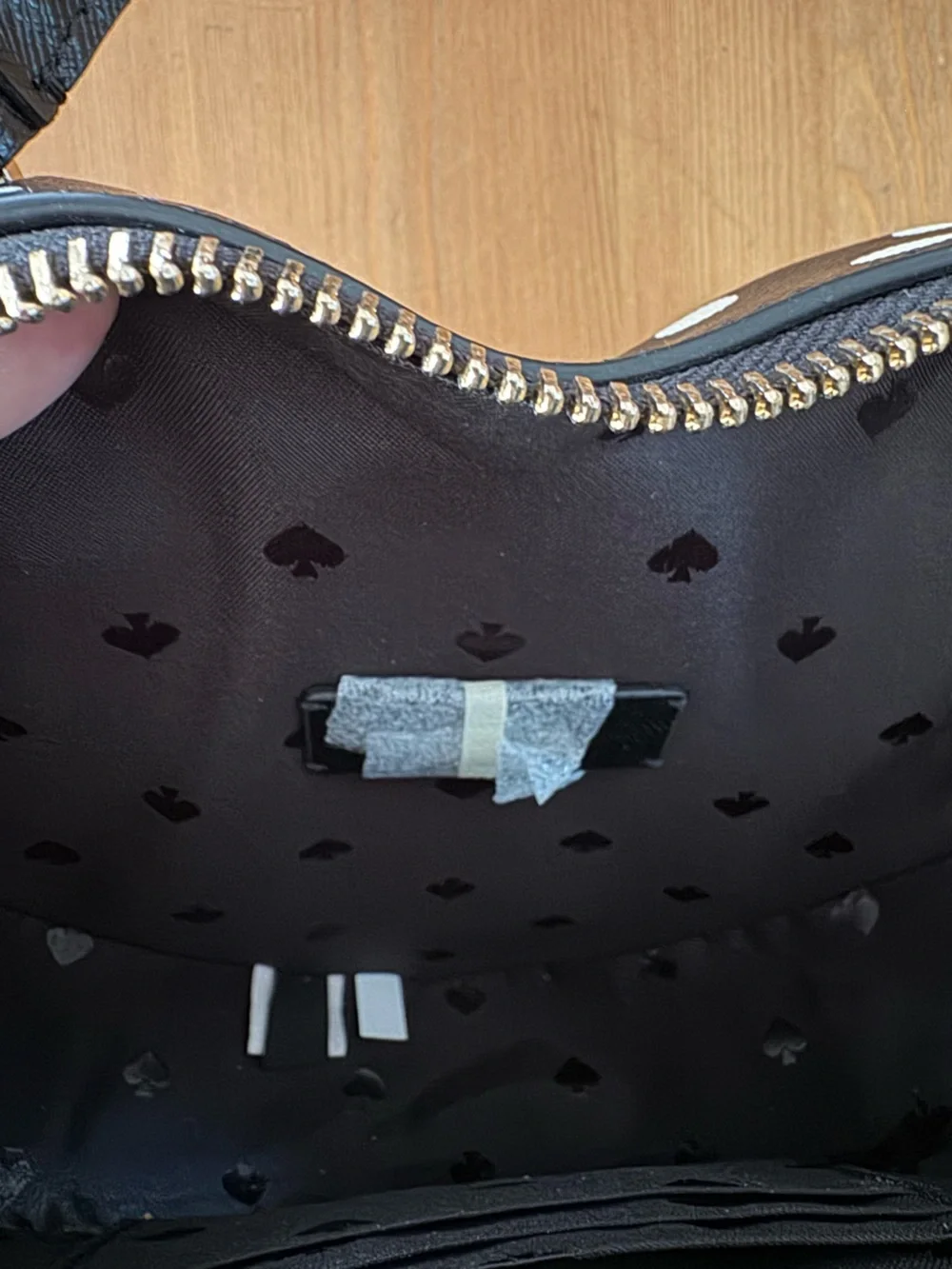 NWOT! Kate Spade Love Shack Black and White Polka Dot Heart Crossbody